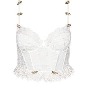 Chantilly Lace Bustier (Ivory, Size L)